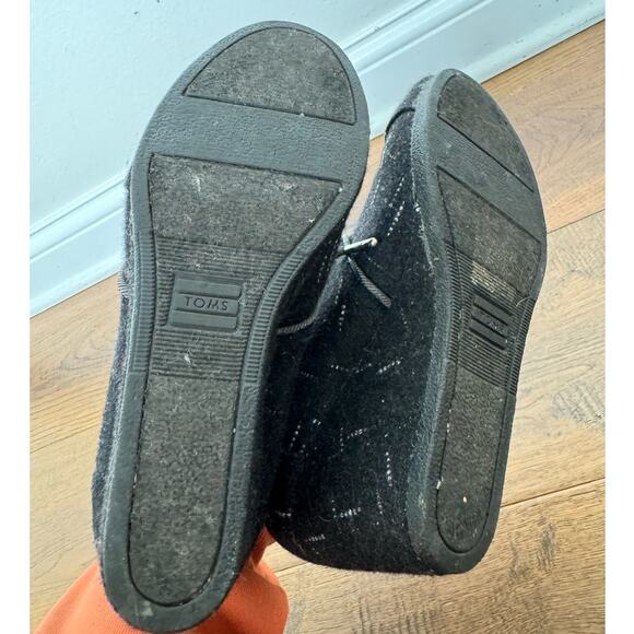 TOMS Desert Wedge Heel Lace Up Dressy Ankle Booties Black Women's Size 5.5 - Picture 6 of 6